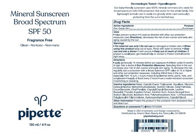 Label PDP - Pipette SPF 50 120 ml